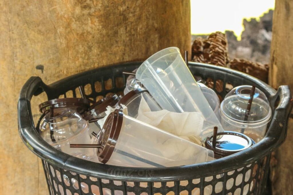 Recyclable plastic scrap from a manufacturing operation